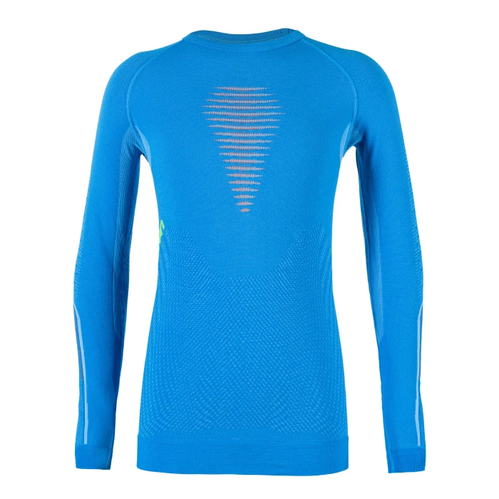 VISYON JUNIOR SHIRT Cyan Blue/Orange – UYN 3 VISYON JUNIOR SHIRT Cyan Blue/Orange – UYN