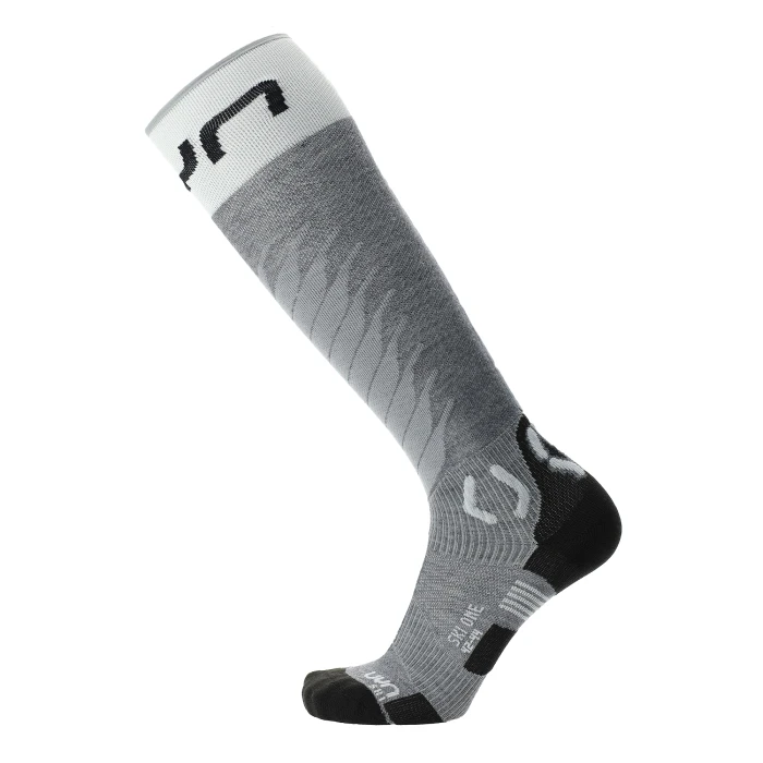 MAN SKI SOCKS ONE MERINO Grey/White – UYN 3 MAN SKI SOCKS ONE MERINO Grey/White – UYN