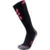 SOCKS EVO RACE LADY BLACK/PINK – UYN 2 SOCKS EVO RACE LADY BLACK/PINK – UYN -Skis Alpin Racing Magasin s100035 b453 front